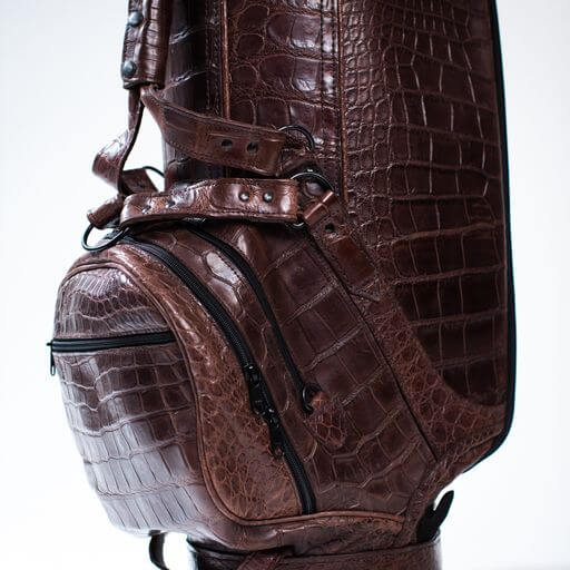 authentic alligator golf bag, bespoke alligator golf bags, luxury golf bag, alligator golf bag